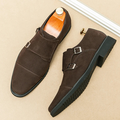 The Duke Suede Monk Strap Shoe