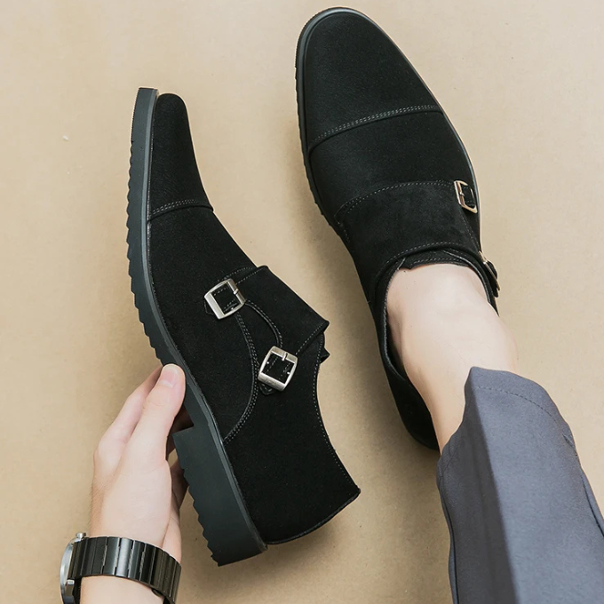 The Duke Suede Monk Strap Shoe