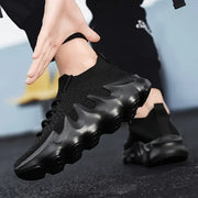 Herre Ensfargede, trendy slip-on-plattformsko
