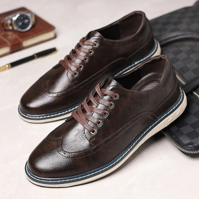 The Brogue Genuine Leather Sneaker