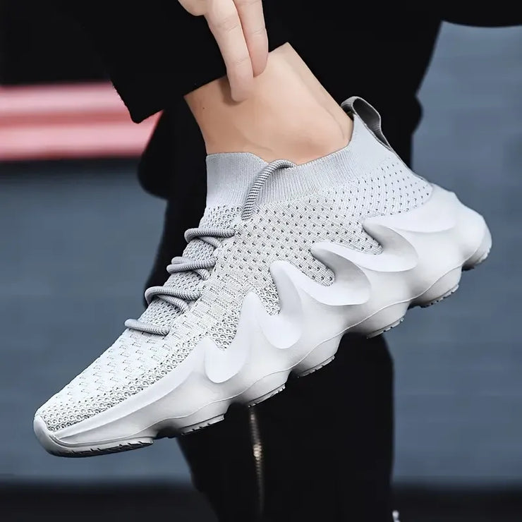 Herre Ensfargede, trendy slip-on-plattformsko