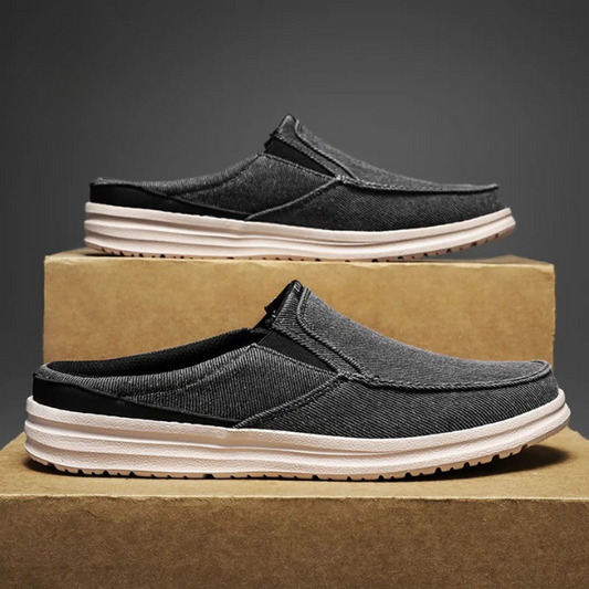 Denim Mule Slip-Ons