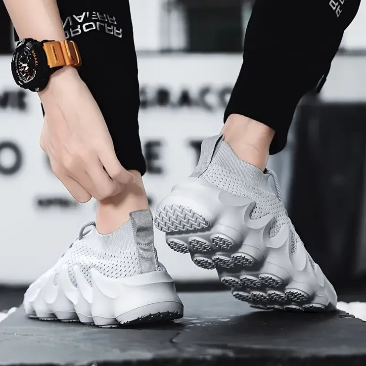 Herre Ensfargede, trendy slip-on-plattformsko