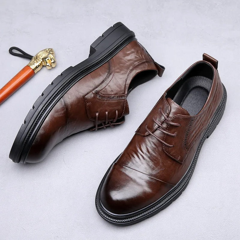 Full-Grain Leather Hybrid Oxford