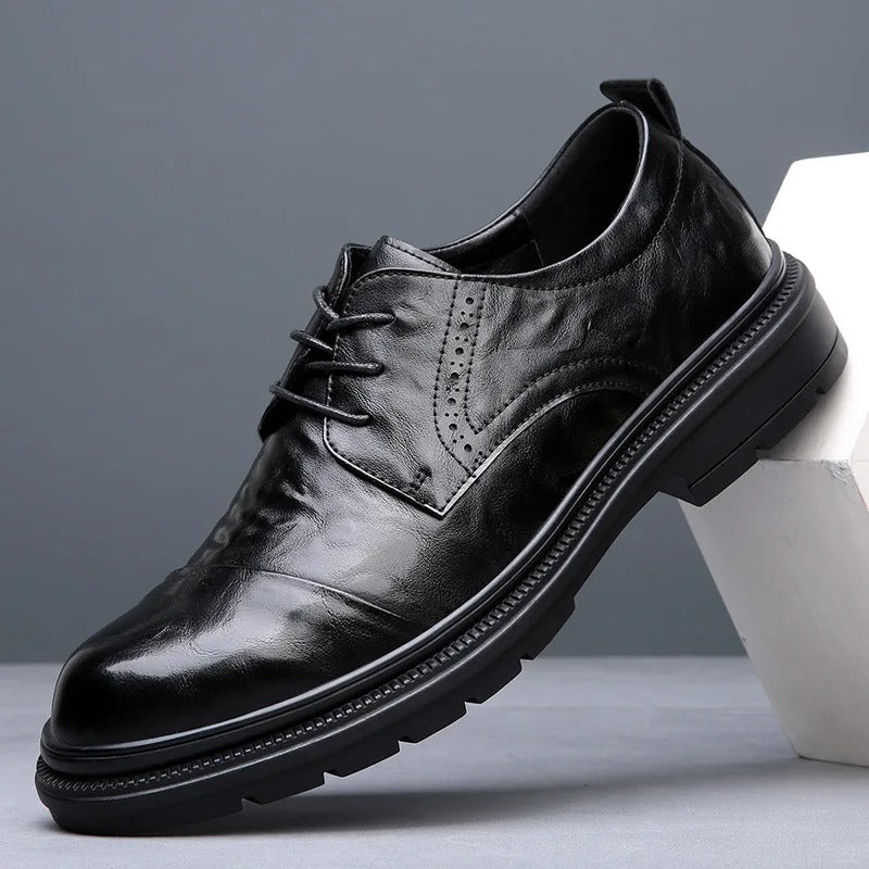 Full-Grain Leather Hybrid Oxford