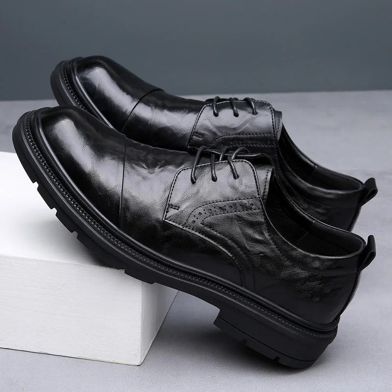 Full-Grain Leather Hybrid Oxford