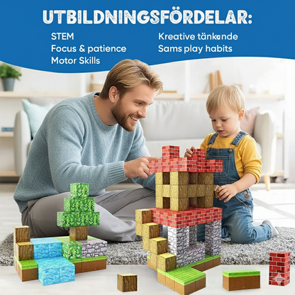 Byggia™ STEM Lärande Magnetiska Byggklossar