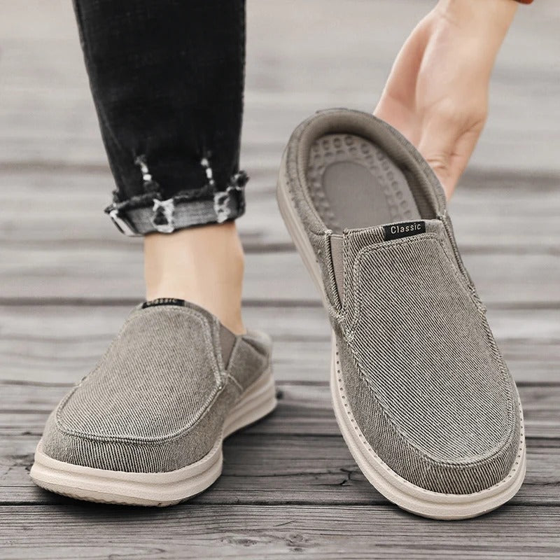 Denim Mule Slip-Ons