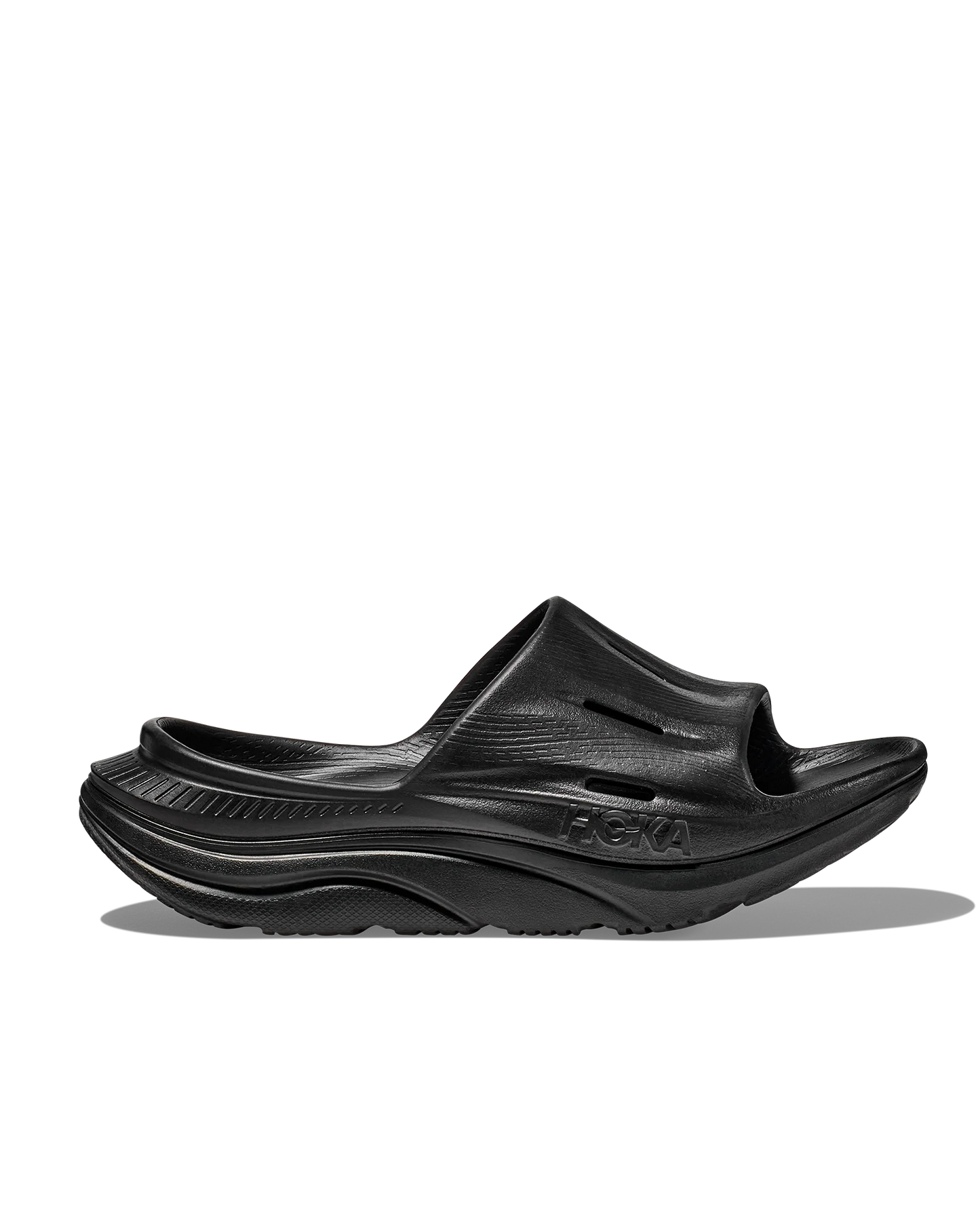 HOKA U Ora Recovery Slide 3 BLACK / BLACK