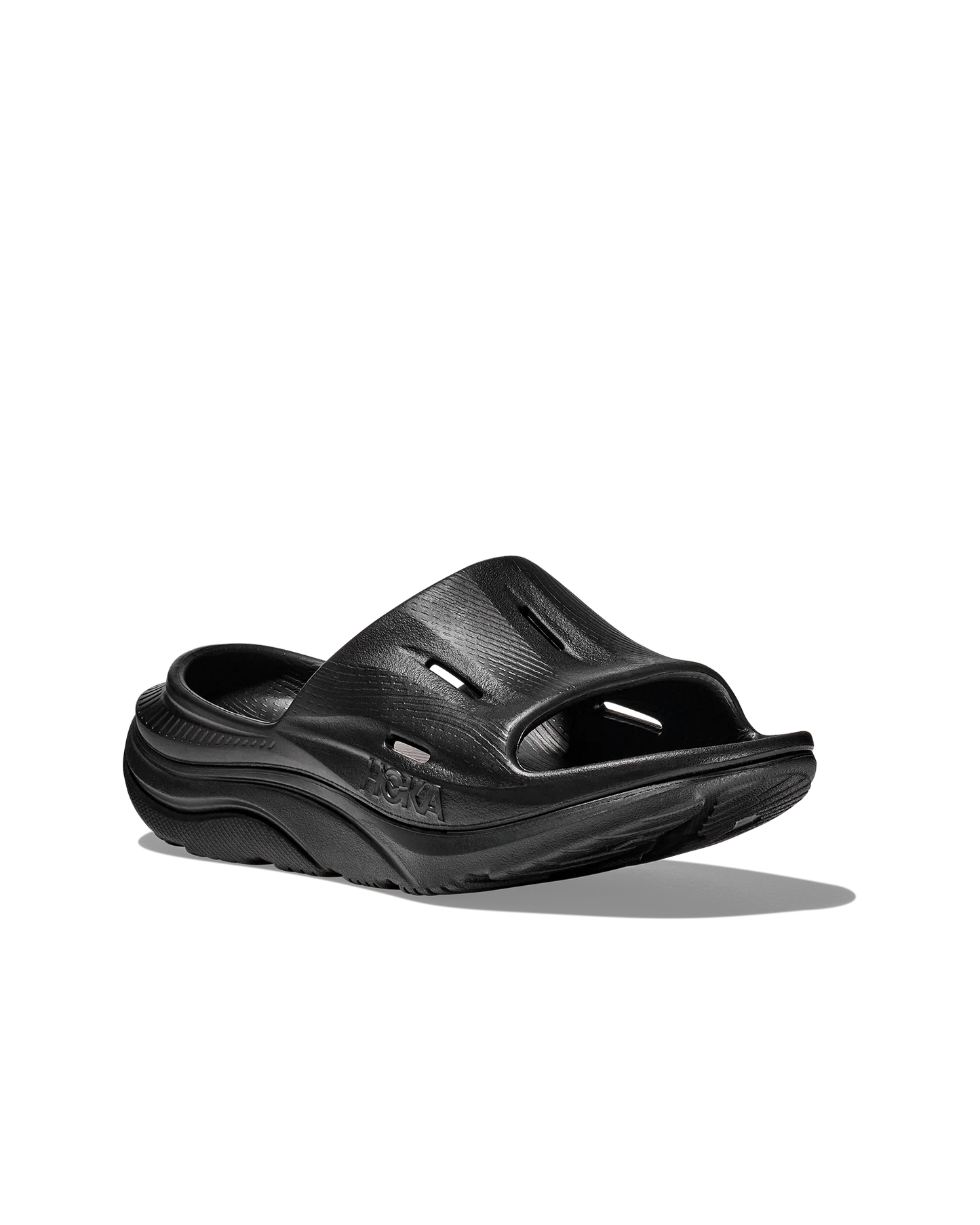 HOKA U Ora Recovery Slide 3 BLACK / BLACK