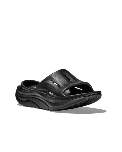 HOKA U Ora Recovery Slide 3 BLACK / BLACK