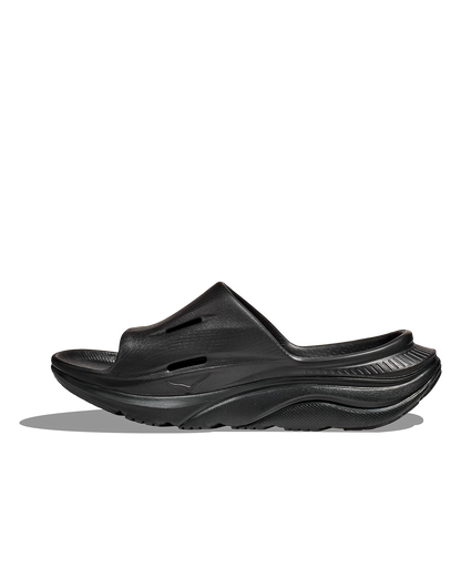 HOKA U Ora Recovery Slide 3 BLACK / BLACK